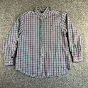 Vineyard Vines Slim Fit Whale Long‎ Sleeve Short Size L Plaid